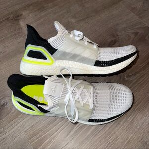Adidas UltraBoost 19 White Black Volt Size 11.5